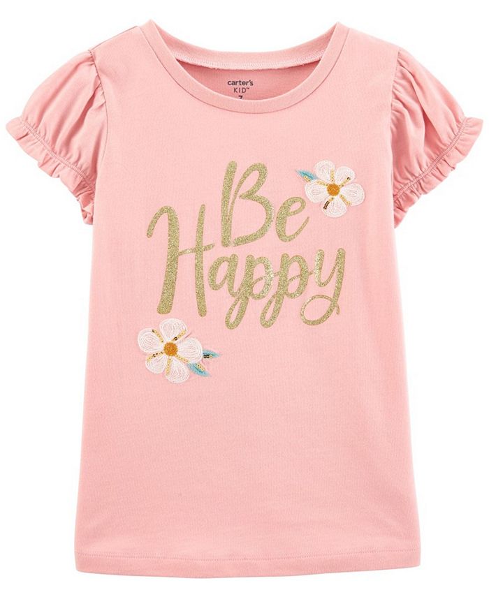 Carter's Little Girls Be Happy Jersey Top Macy's