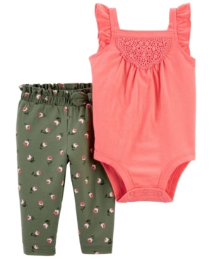 Carter's Baby Girls Tank Bodysuit Pant Set 2 Pieces