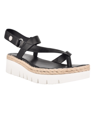 Nine West Women's Starr Asymmetrical Low Platform Sandals Women's Shoes
