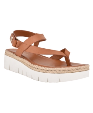 Nine West Women's Starr Asymmetrical Low Platform Sandals Women's Shoes