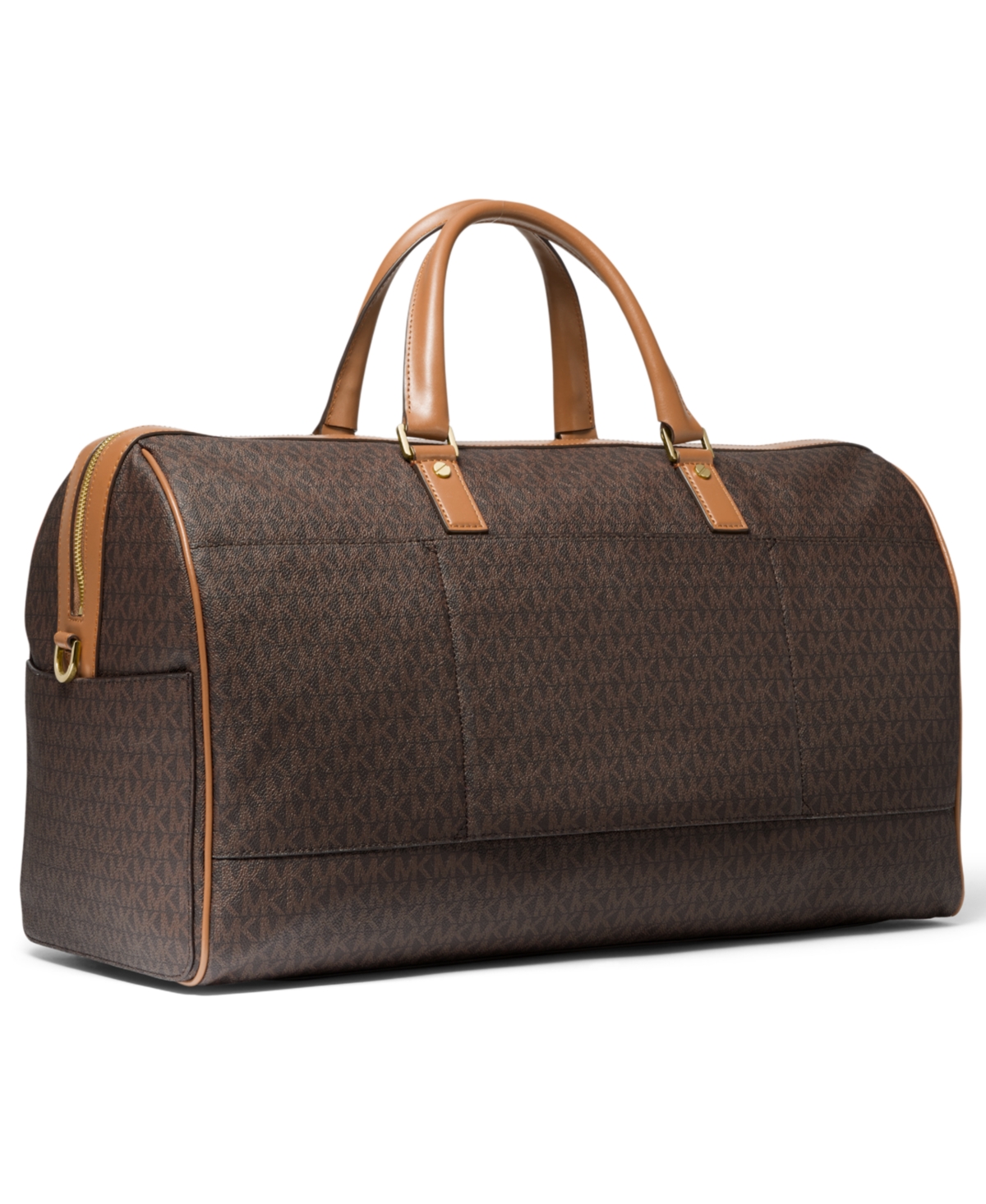 Michael Michael Kors Logo Bedford Travel Weekender -Acorn/Gold