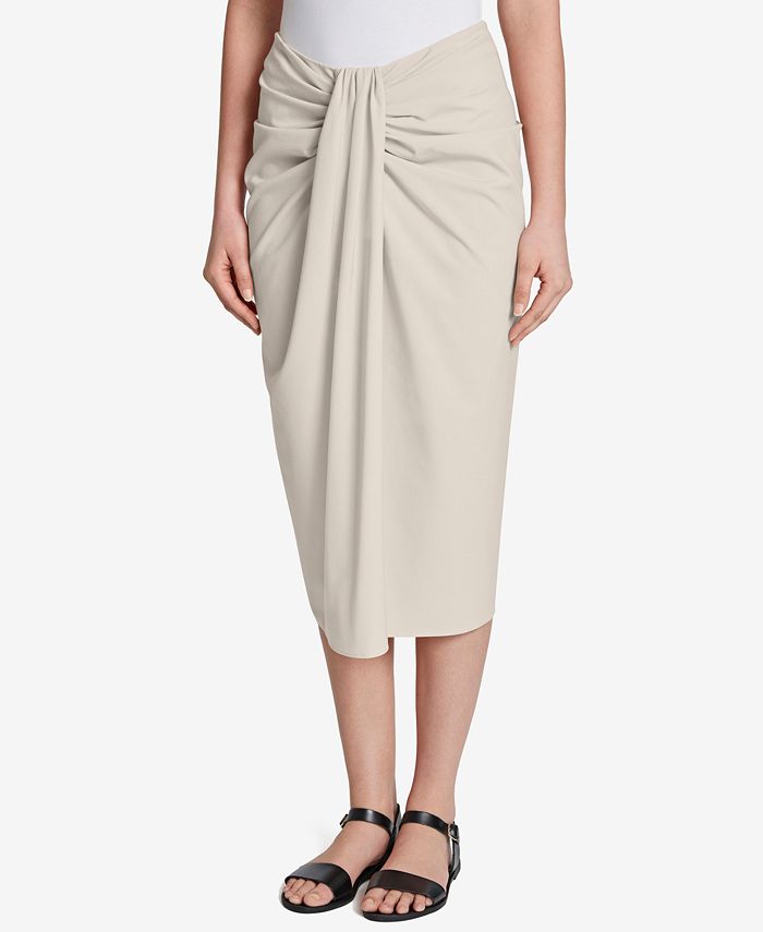 twisted midi skirt