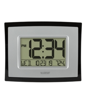 La Crosse Technology Digital Clock With Indoor Temperature In Black