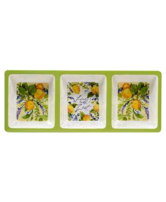 Certified Lemon Zest 3 Piece Melamine Hostess Set