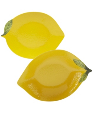 Certified International Melamine 3d Lemon Serving Set In Multicolor