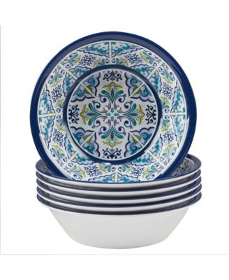Certified International - Certified Mosaic 6pc Melamine All Purpose Bowl