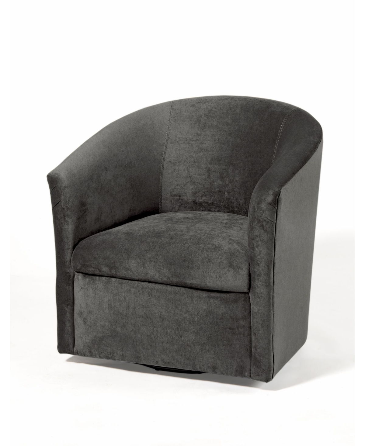 Comfort Pointe Elizabeth Swivel Chair In Medium Gray