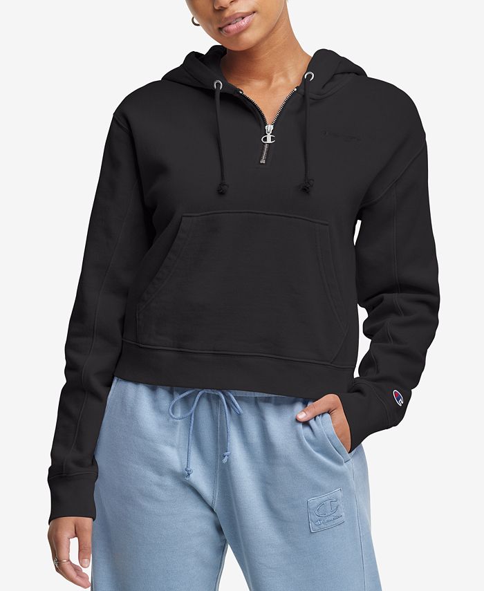 Champion Women's Zip-Neck Hooded Sweatshirt - Macy's
