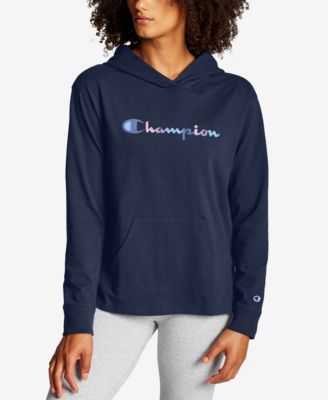 navy blue champion hoodie women's