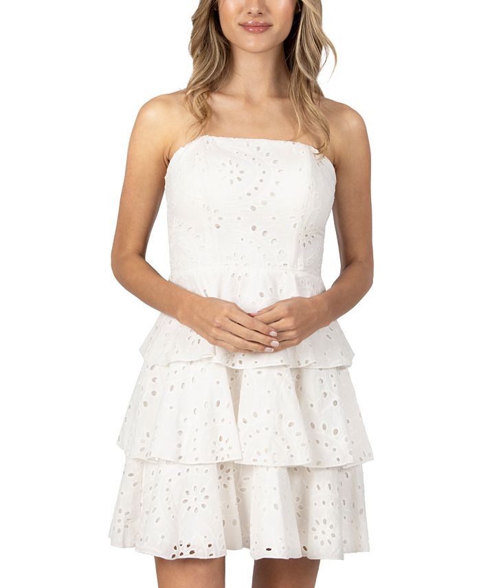 Speechless Juniors' Eyelet Tiered Dress Macy's