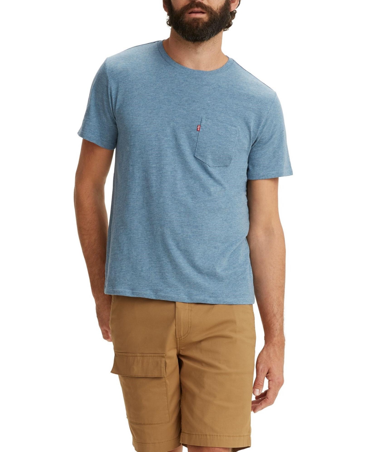 Shop Levi's Men's Classic Pocket Short Sleeve Crewneck T-shirt In Indigo