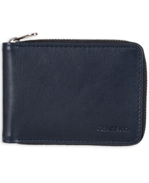 Calvin Klein Men's Rfid Slimfold Wallet In Navy