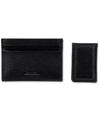 Schots ziek Glans Calvin Klein Men's Leather RFID Card Case Collection - Macy's