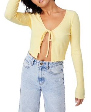 Women's Vivvy Tie Front Long Sleeve Cardigan