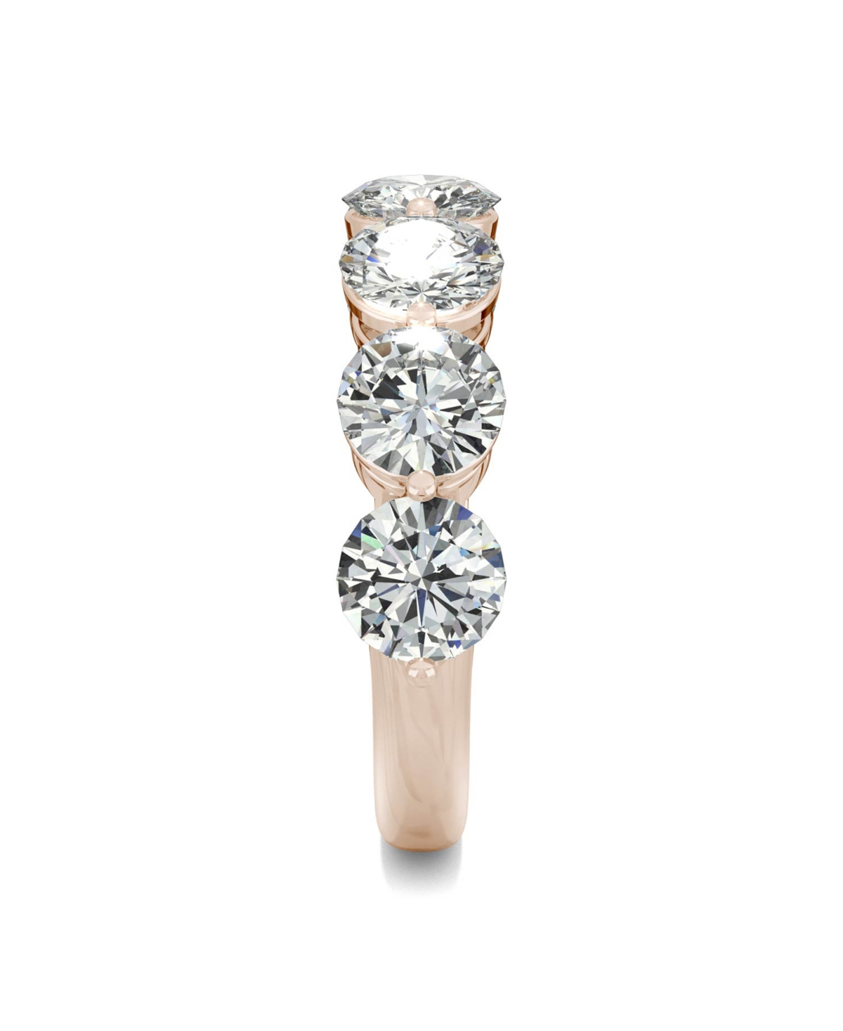 Moissanite Seven Stone Band 3-1/2 ct. t.w. Diamond Equivalent in 14k White Gold