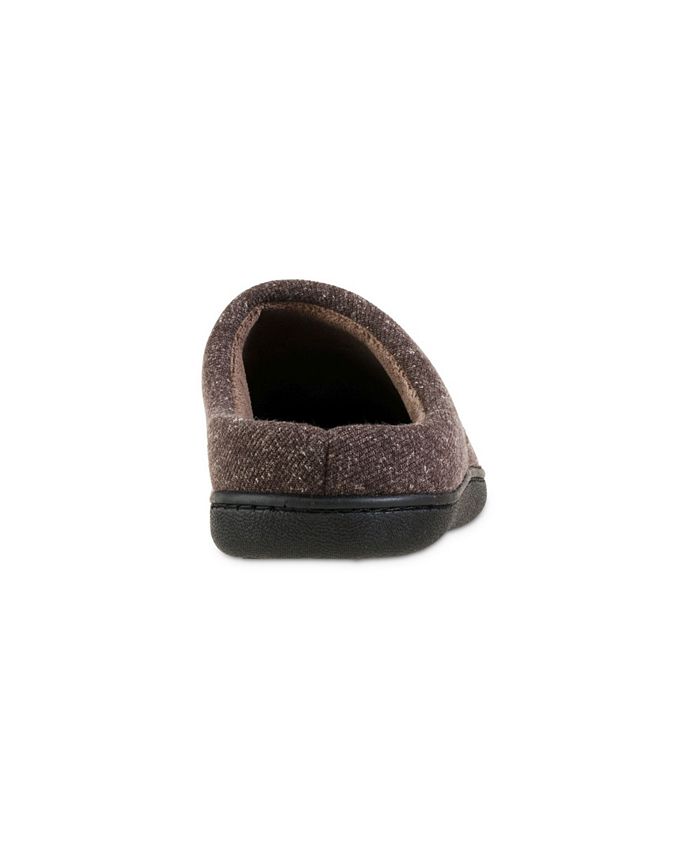 Men's isotoner heather hotsell knit preston hoodback slippers