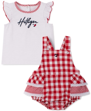 Tommy Hilfiger Baby Girls 2-Pc T-Shirt & Gingham Ruffled Skirtall Set