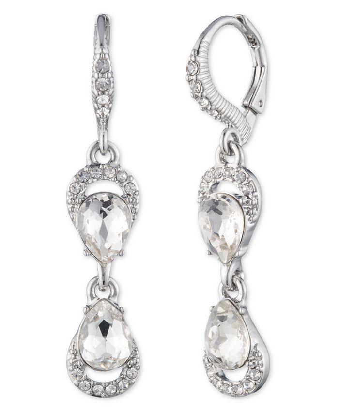 Givenchy Rose Gold and Silk Crystal Drop Earring - Macy's
