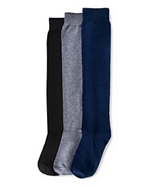 Women's Flat Knit Knee High Socks 3 Pair Pack