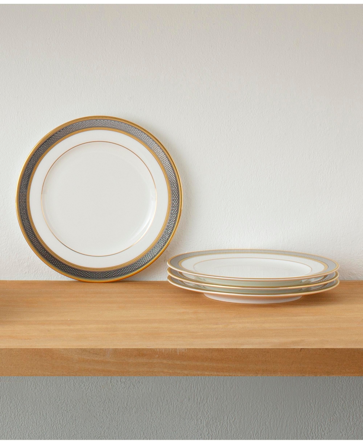 Noritake Brilliance Set of 4 Bread/Butter Appetizer Plates, 6-1/2