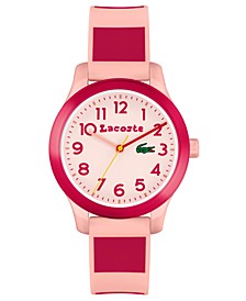 Kids' 12.12 Pink & Red Silicone Strap Watch 32mm
