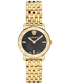 Women's Swiss Greca Glass Gold-Tone Stainless Steel Bracelet Watch 32mm