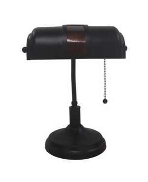 Adesso Bankers Table Lamp In Black
