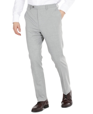 Dkny Men's Modern-Fit Light Gray Stretch Dress Pants
