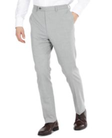 Men's Modern-Fit Light Gray Stretch Dress Pants