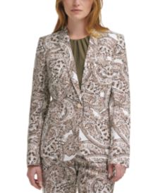 Petite Paisley-Print Blazer