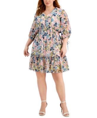 taylor floral print peasant dress