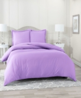 Super Soft Double Brushed Microfiber 3 Pc. Duvet Cover Set, Queen - Lavender