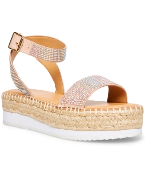 Madden Girl Blossom Rhinestone Flatform Sandals