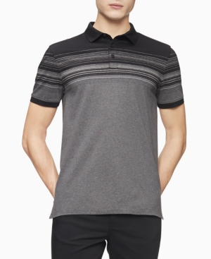 Calvin Klein Men's Liquid Touch Pattern Polo Shirt