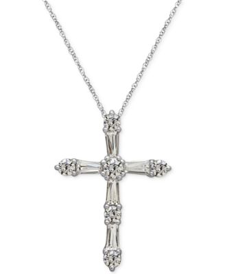 cubic zirconia cross pendant