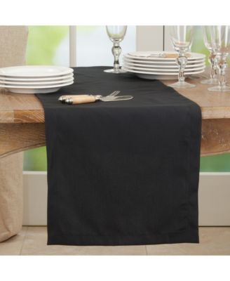 Saro Lifestyle Everyday Design Solid Color Table Runner, 120" x 16"