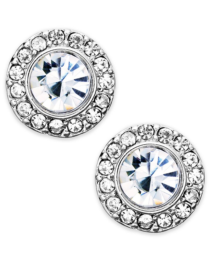 Lauren Ralph Lauren SilverTone Glass Stone and Crystal ClipOn Stud