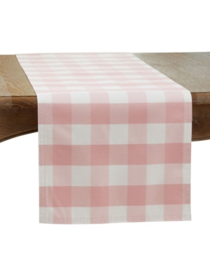 Saro Lifestyle Buffalo Plaid Cotton Blend Table Runner 120