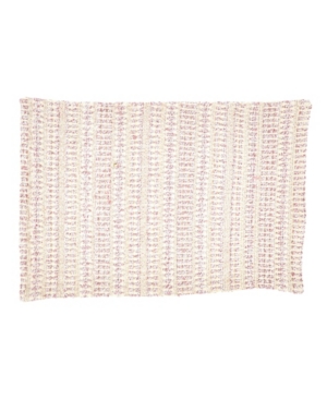 Saro Lifestyle Table Placemats With Woven Line Design Set Of 4, 20" X 14" In Pink