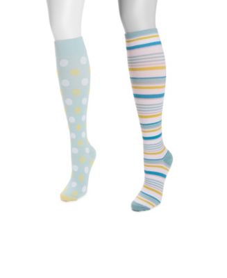 MUK LUKS Women's Compression Socks, Pack of 2 - Macy's