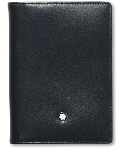 Montblanc Men's Black Leather Meisterstück Business Card Holder 7167