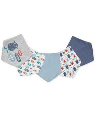 Chickpea - Baby Boys 5-Pack Printed Cotton Bandana Bibs