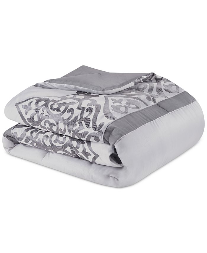 JLA Home Lisette Damask Jacquard 14Pc. Comforter Set, Queen Macy's