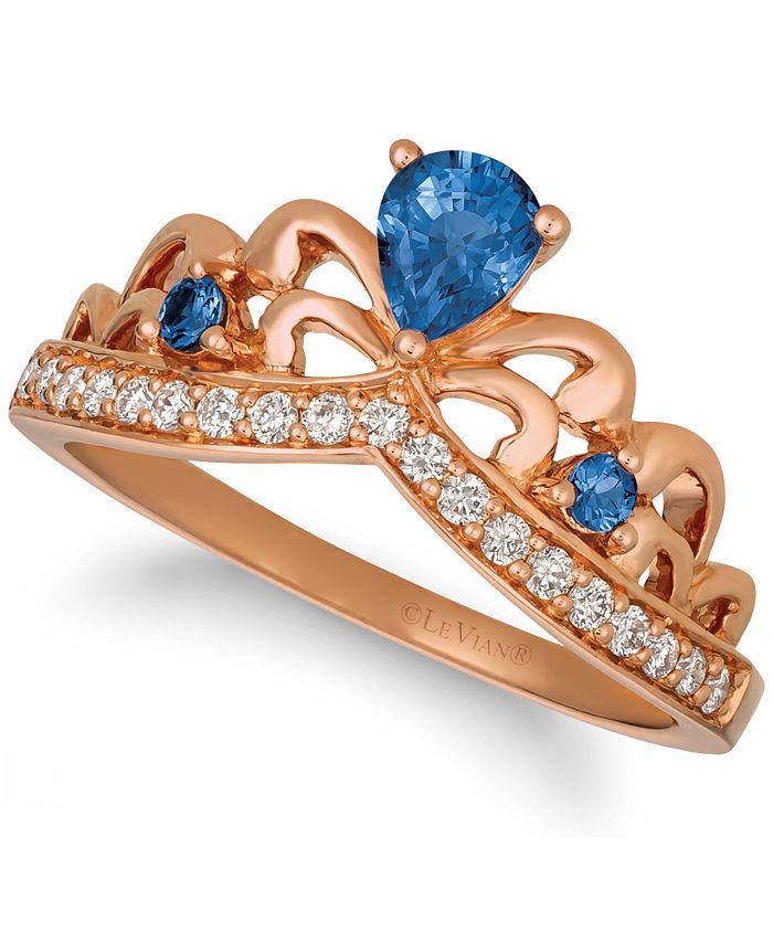 Sapphire tiara ring top