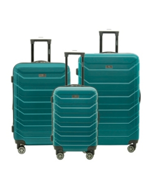 Travelers Club Madison 3-pc Expandable Spinner Luggage Set In Teal