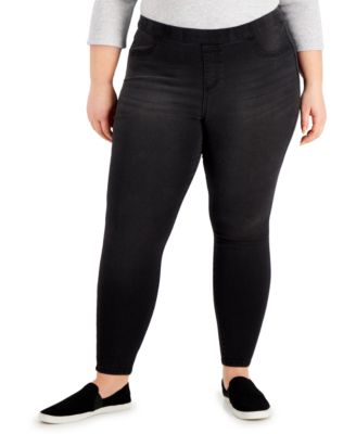 grey jeggings plus size