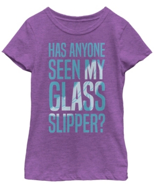 Big Girls Disney Princesses Missing Slipper Short Sleeve T-shirt