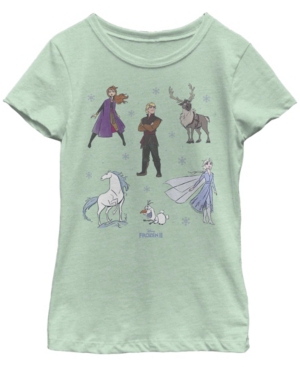 Big Girls Frozen 2 Frozen Doodles Short Sleeve T-shirt