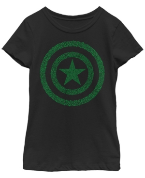 Big Girls Marvel Clover Shield Short Sleeve T-shirt