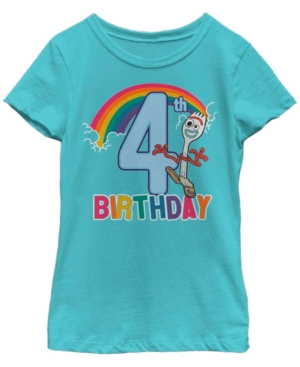 Big Girls Toy Story 4 Forky is Four Short Sleeve T-shirt